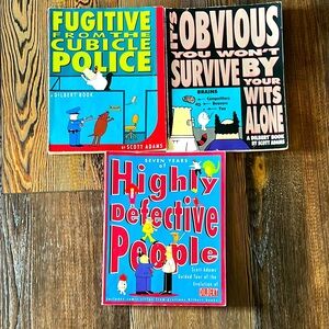 3 Large Dilbert Softcover Books